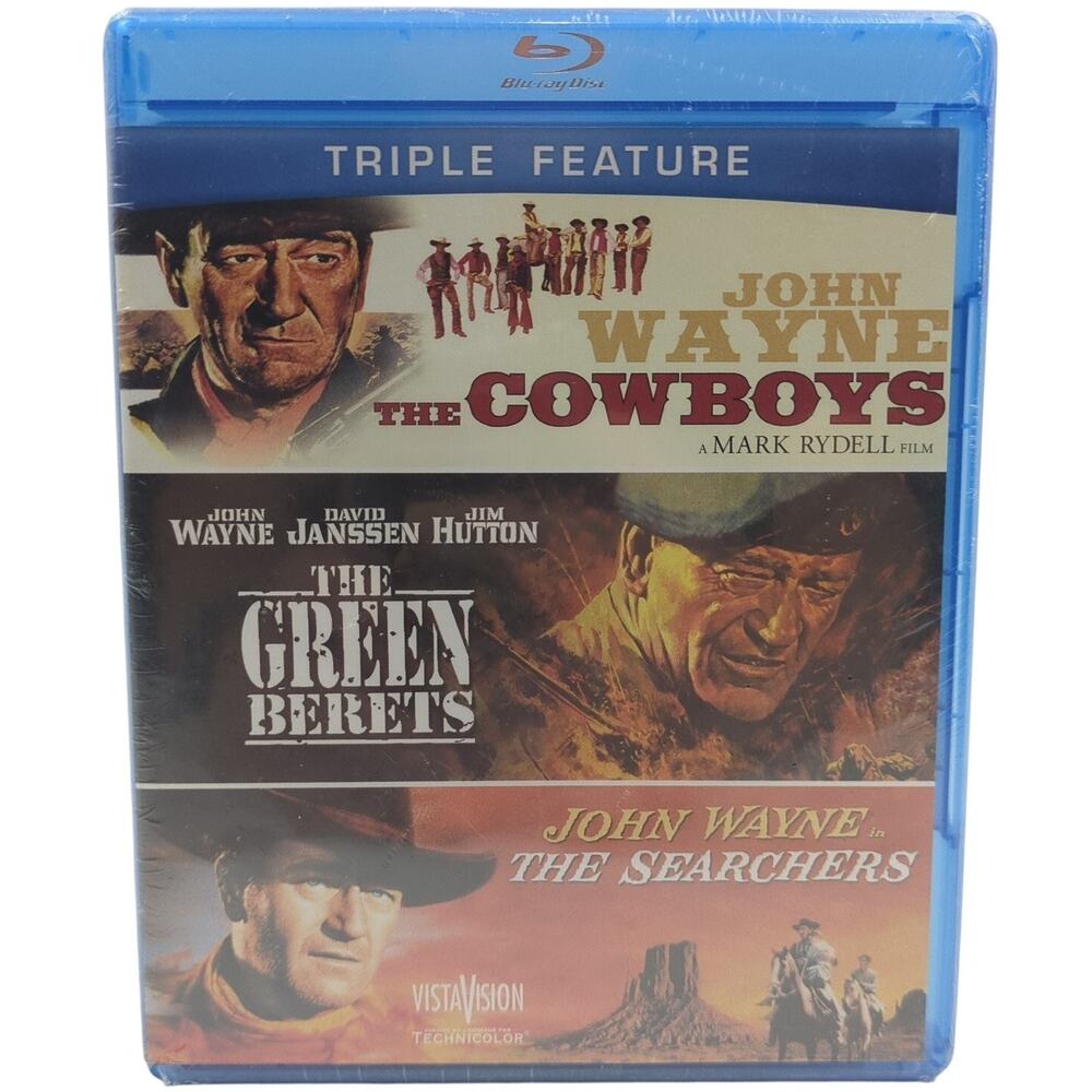 John Wayne Triple Feature Blu-ray: The Cowboys, The Green Berets, The Searchers